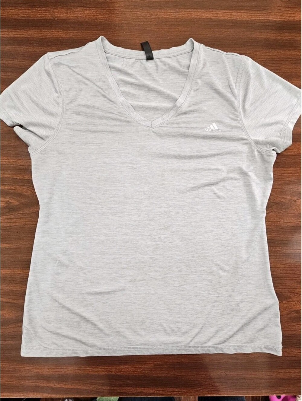 Adidas Golf Heather Gray Short Sleeve Active Top Womens XL 100% Polyester Sporty